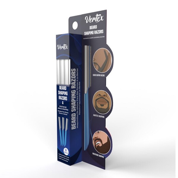 Vertex Beard Shaping Razors, 3 CT