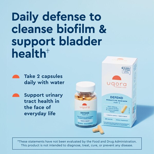 Uqora Defend Urinary Tract Health Biofilm Cleansing Supplement