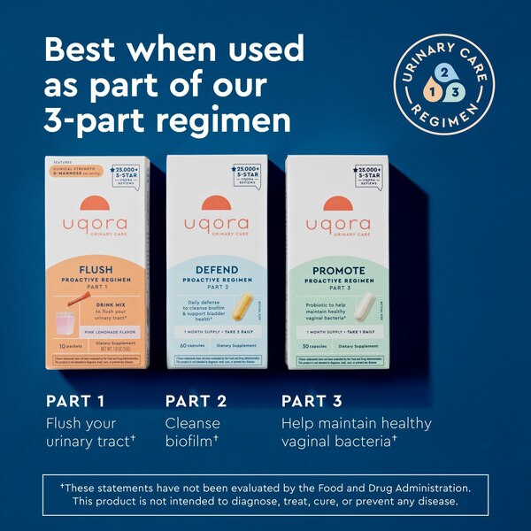 Uqora Defend Urinary Tract Health Biofilm Cleansing Supplement