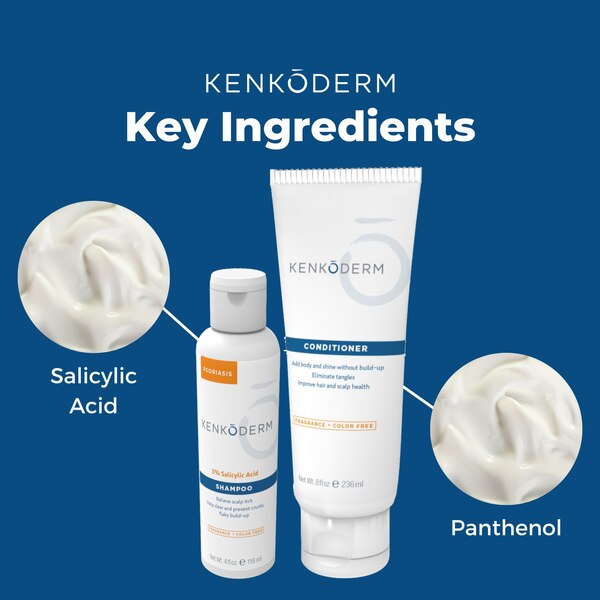 Kenkoderm Conditioner for Sensitive Hair and Skin - 8 oz, 4 Tubes