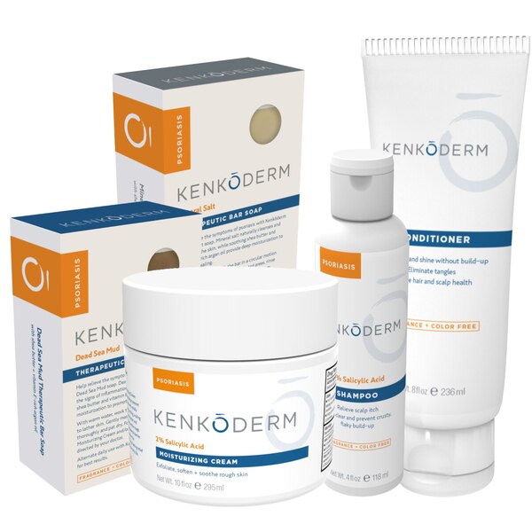 Kenkoderm Conditioner for Sensitive Hair and Skin - 8 oz, 4 Tubes