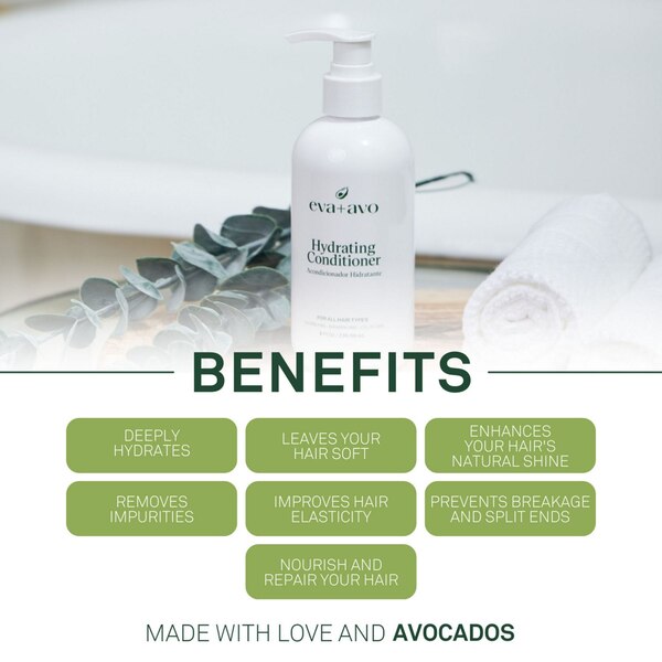 Eva + Avo Hydrating Conditioner, 8 OZ