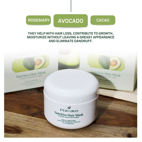 Eva + Avo Nutritive Hair Mask, 8 OZ