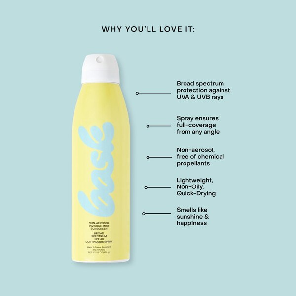 Bask Non-Aerosol Sunscreen Spray, SPF 30