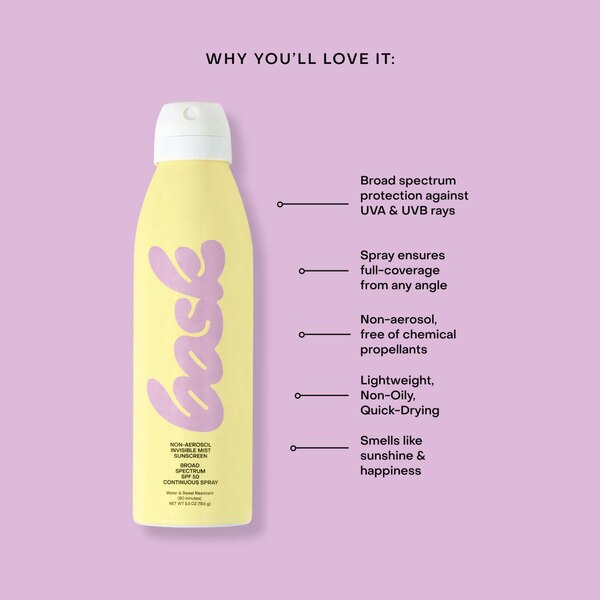 Bask Non-Aerosol Sunscreen Spray, SPF 50