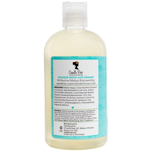Camille Rose Coconut Water Curl Cleanse Shampoo, 12 OZ