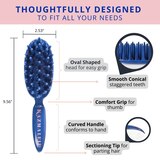 Kazmaleje Kurls Plus Paddle Comb, Cobalt Blue, thumbnail image