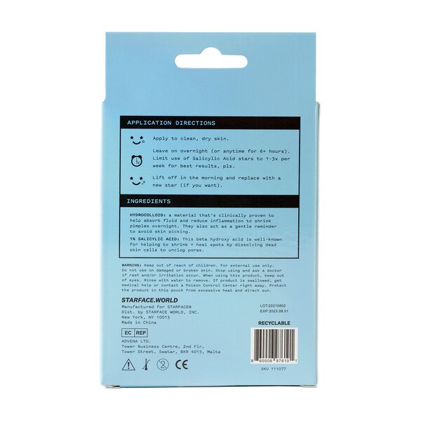 Starface Hydro-Star + Salicylic Acid Hydrocolloid Pimple Patches, 32CT
