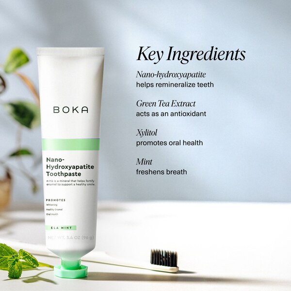 Boka Nano-Hydroxyapatite Toothpaste, Ela Mint, 3.4 OZ
