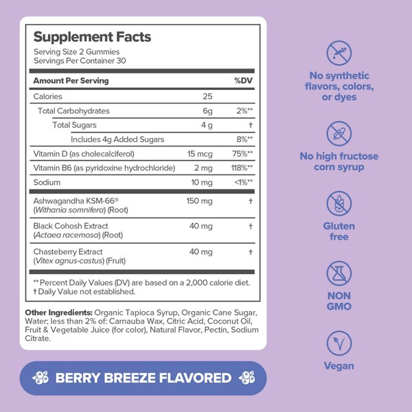 O Positiv Menopause Gummy Vitamins, 60 CT