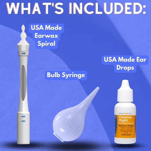 Cleanse Right- Ear Wax Spiral Drops and Bulb