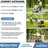 Journey Health and Lifestyle Zoomer Folding Power Chair with Joystick, Portable Indoor Outdoor Battery Powered Mobility Chair, thumbnail image
