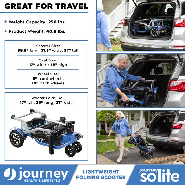 Journey Health and Lifestyle So Lite Power Mobility Scooter Battery Powered