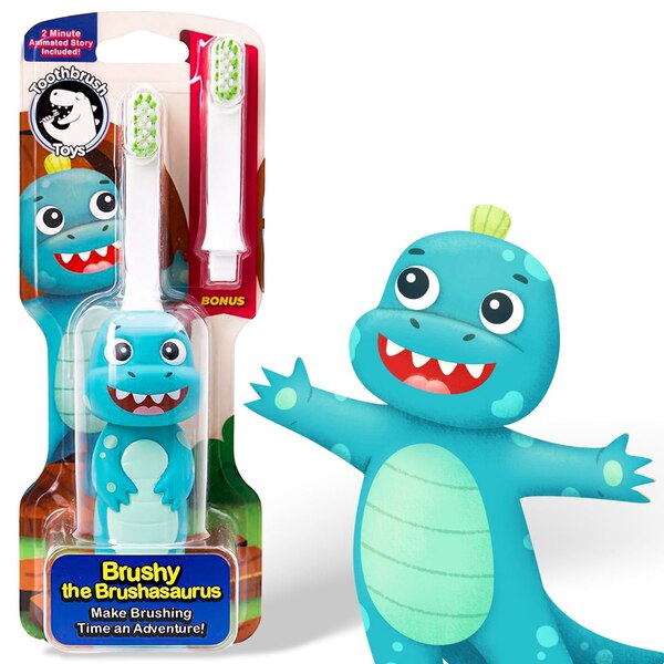 Toothbrush Toys Kids Toothbrush, Brushy the Brushasaurus, 1 CT