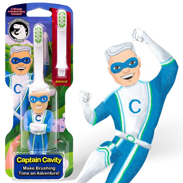 Toothbrush Toys Kids Toothbrush, Captain Cavity, 1 CT