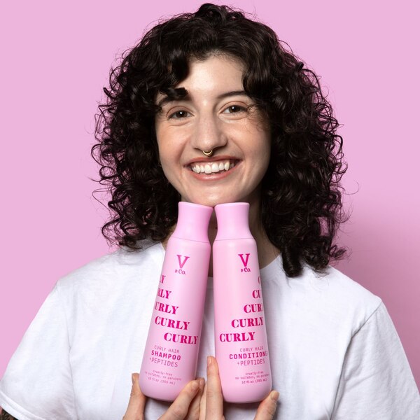 V&Co Curly Hair Shampoo, 12 OZ