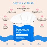 Fomin Full Body Deodorant Wipes, Fragrance Free, 15 CT, thumbnail image