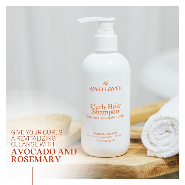 Eva + Avo Curly Hair Shampoo, 8 OZ