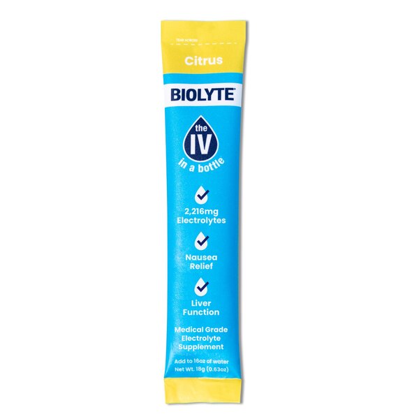 Biolyte, Citrus Powder Sticks, 6 ct, 3.8 oz