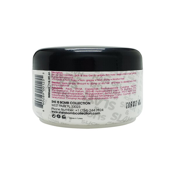 She is Bomb Slick and Slay All in one Volume Hair Gel, 16.9 OZ