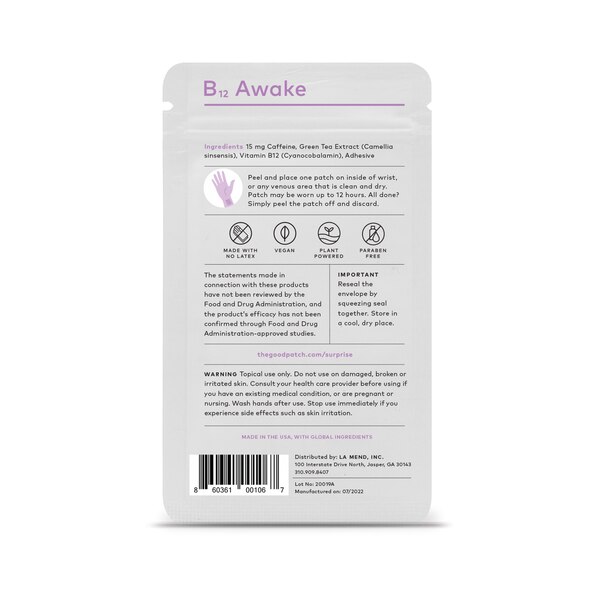 The Good Patch B12 Awake Patches, 4CT