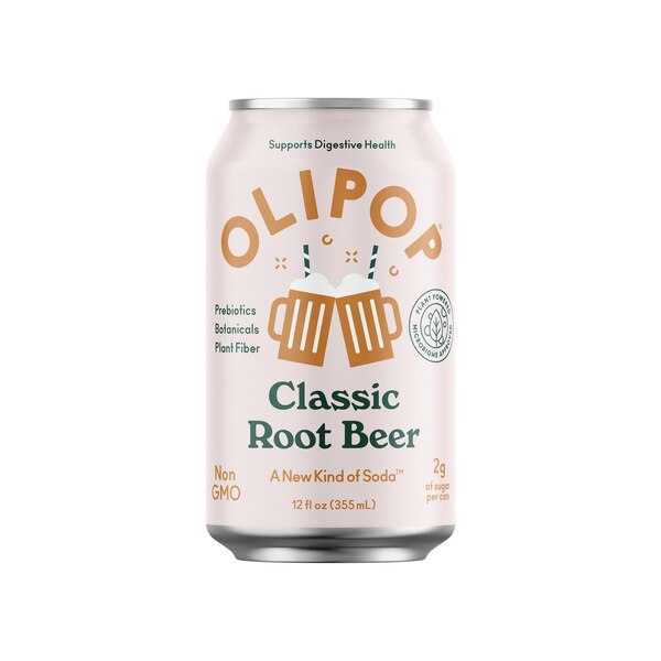 OLIPOP Prebiotic Soda, Classic Root Beer, 12 Oz