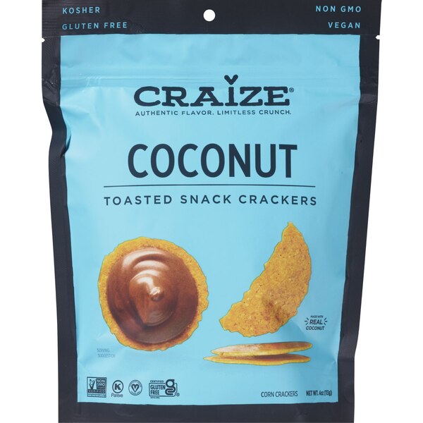Craize, Coconut Toasted Snack Cracker, 4 oz