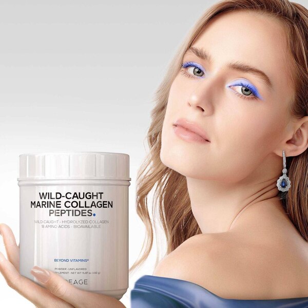 Marine Collagen Powder, Wild-Caught Hydrolyzed Fish Collagen Peptides Types 1 & 3, Non-GMO, 16 oz