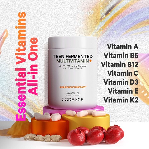 Codeage Teen Fermented Multivitamin Capsules, 60 CT