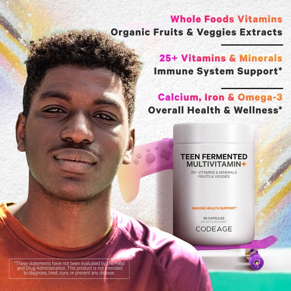 Codeage Teen Fermented Multivitamin Capsules, 60 CT