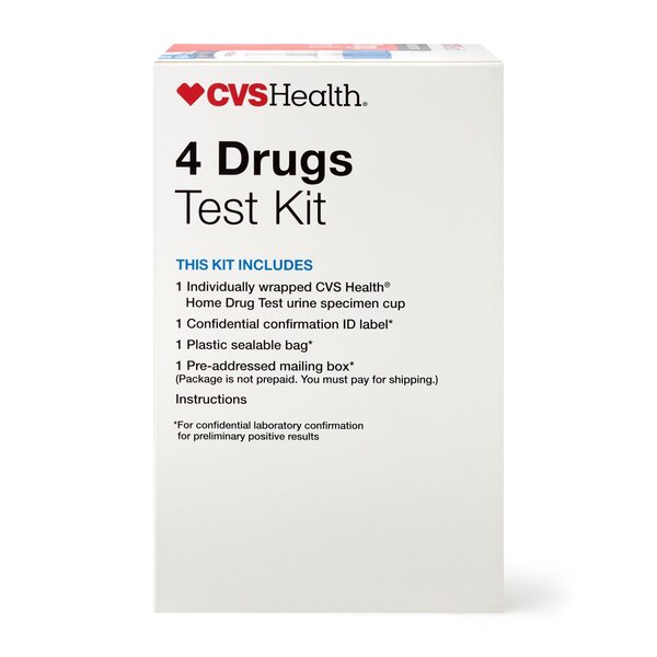 CVS Health Home Drug Test Kit, 4 Drugs