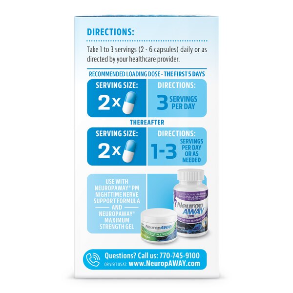 NeuropAWAY Nerve Support Formula Capsules, 60 CT