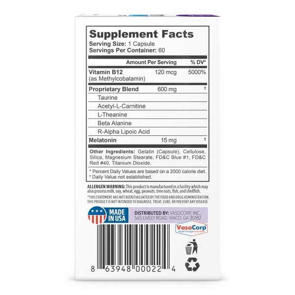 NeuropAWAY PM Nighttime Nerve Support Formula Capsules, 60 CT