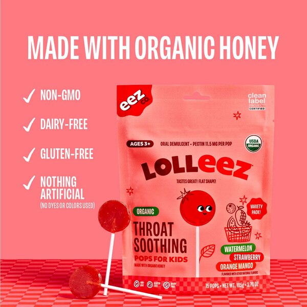 Lolleez Organic Throat Soothing Pops