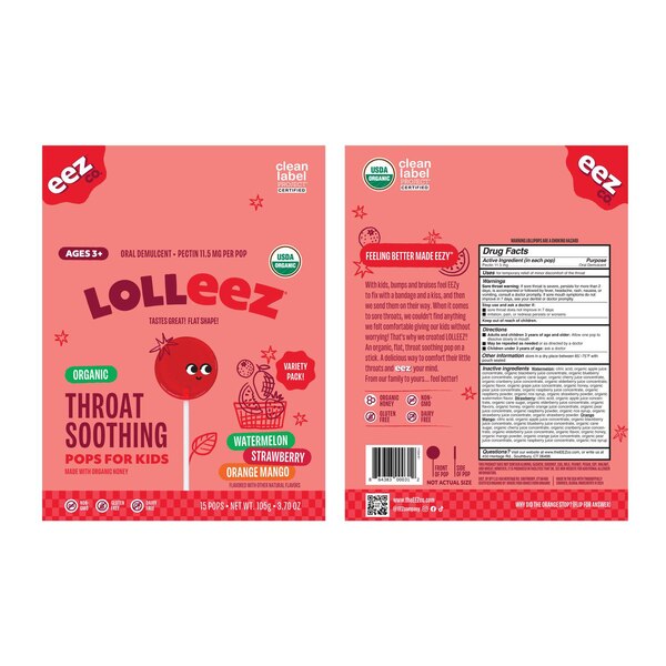 Lolleez Organic Throat Soothing Pops