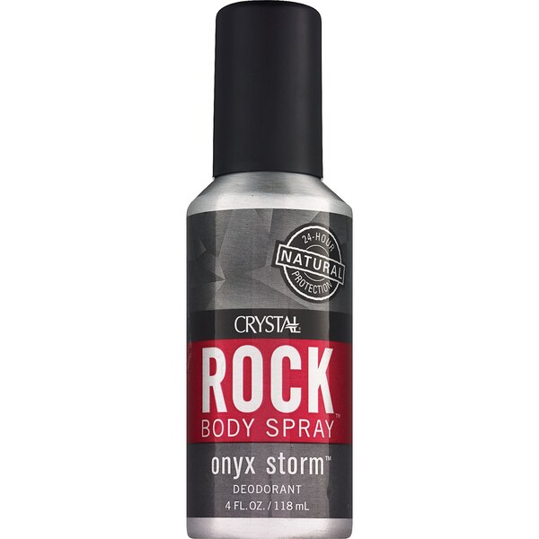 Crystal 24-Hour Rock Deodorant Body Spray, Onyx Storm, 4 OZ