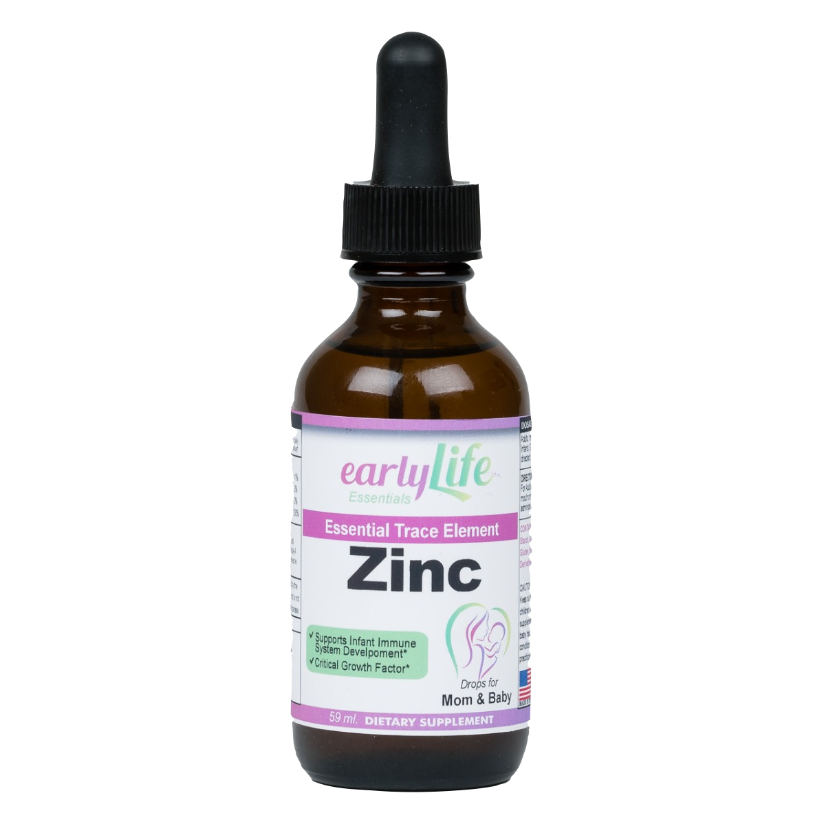 EarlyLife Essentials, Zinc Liquid Drops for Mom & Baby, 2 OZ
