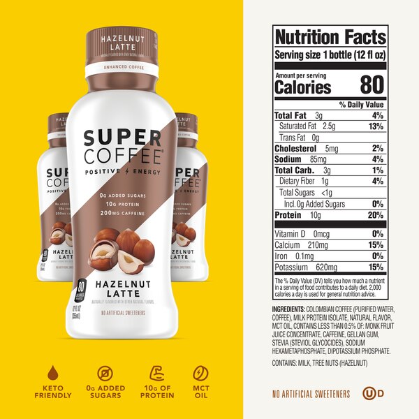 Kitu Super Coffee Enhanced Coffee Beverage, 12 OZ