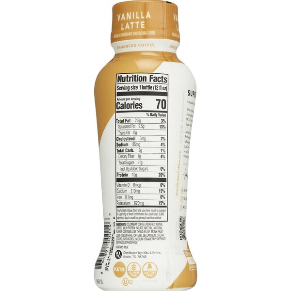 Kitu Super Coffee Enhanced Coffee Beverage, 12 OZ