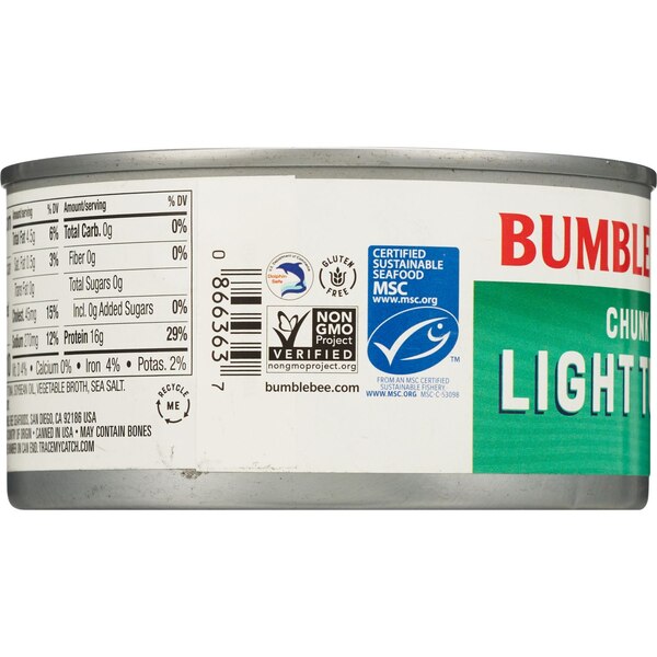 Bumble Bee Chunk Light Tuna in Vegetable Oil, 12 OZ