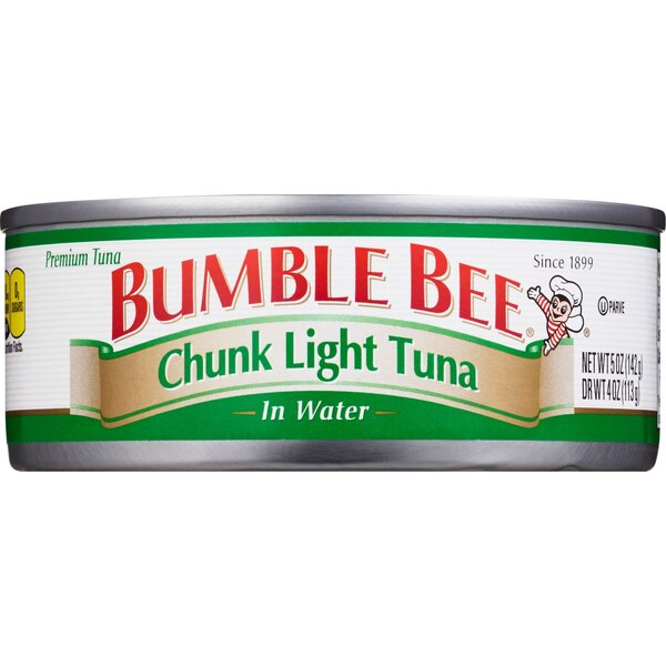 BUMBLE BEE Chunk Light Tuna in Water, 5 OZ, 4 CT Can