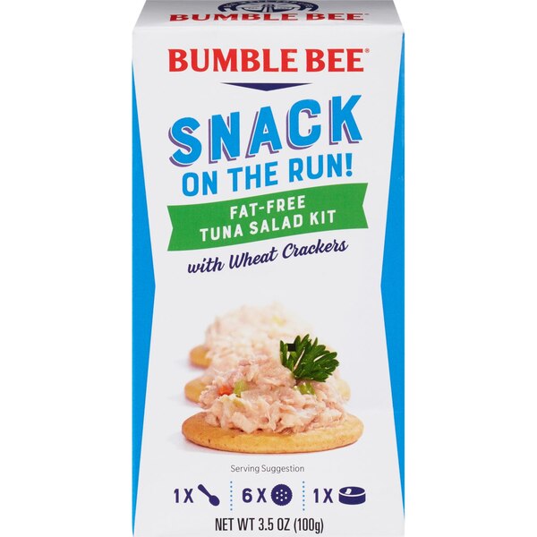 BUMBLE BEE Snack on the Run! Fat Free Tuna Salad Kit With Wheat Crackers, 3.5 OZ