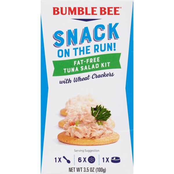 BUMBLE BEE Snack on the Run! Fat Free Tuna Salad Kit With Wheat Crackers, 3.5 OZ