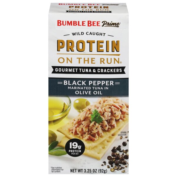 Bumble Bee Protein on the Run Tuna Kit, Olive Oil & Pepper, 3.5 oz