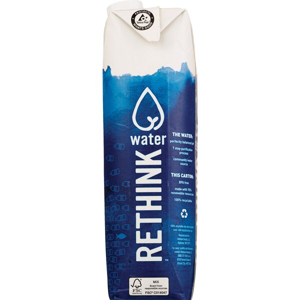 Rethink Purified Cartoned Water 33.8 OZ