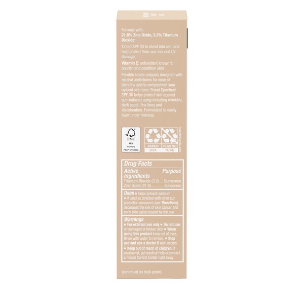 Neutrogena Purescreen+ Tinted Mineral Sunscreen, SPF 30, 1.1 oz