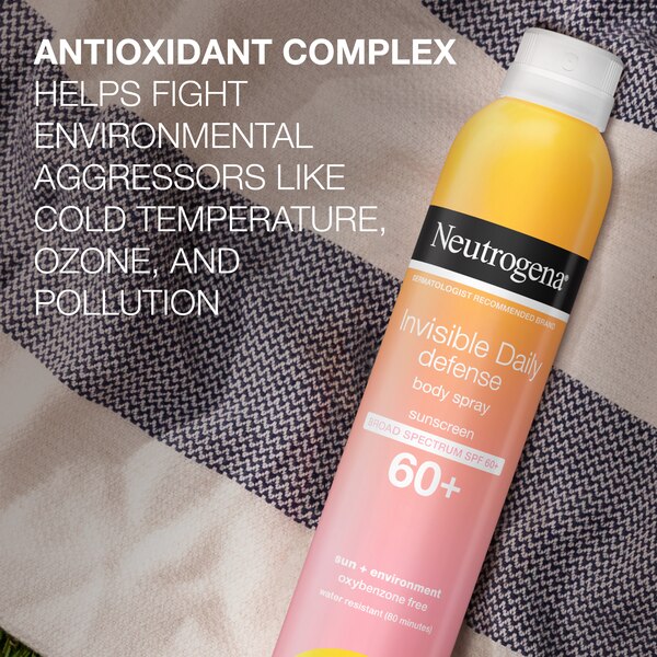 Neutrogena Invisible Daily Defense Sunscreen Spray, SPF 60+, 5.0 oz