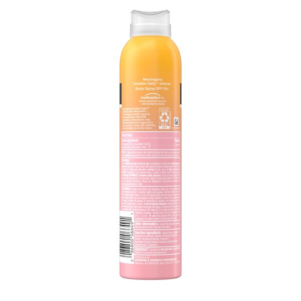Neutrogena Invisible Daily Defense Sunscreen Spray, SPF 60+, 5.0 oz