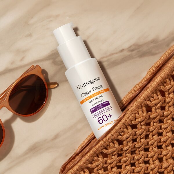 Neutrogena Clear Face Serum Sunscreen with Green Tea, SPF 60+, 1.7 oz