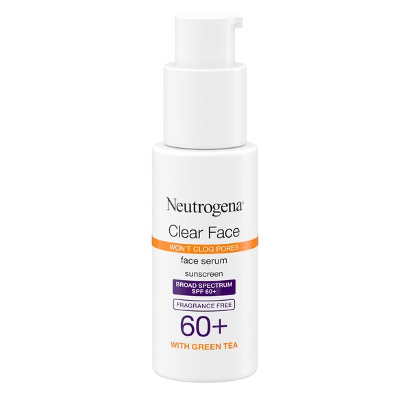 Neutrogena Clear Face Serum Sunscreen with Green Tea, SPF 60+, 1.7 oz